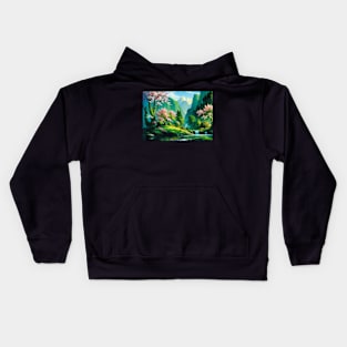 Cozy Cottage in an Earth-like Planet Kids Hoodie